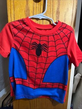 Marvel Red and Blue Spider Web Kids T-Shirt